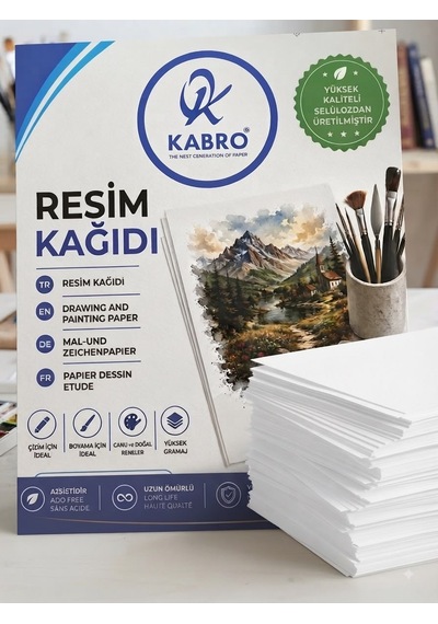 Premium Resim Kağıdı 25x35 Cm 120 Gr 100'lü Çizim, Boyama Ve Baskı Kağıdı