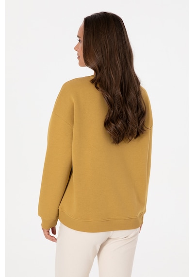 U.S. Polo Assn. Kadın Camel Şardonlu Bisiklet Yaka Basic Sweatshırt 50313586-VR151