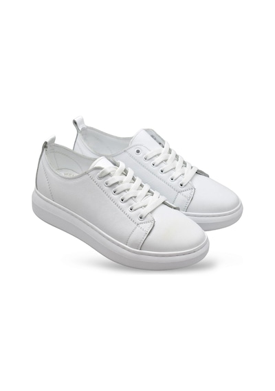 764 Full Ortopedik Taban Hakiki Deri Günlük Kadın Ayakkabı Kadın Sneakers Beyaz