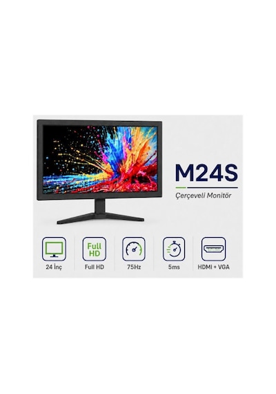Ttec M24s 24" Vga + Hdmı Fhd Led Monitör