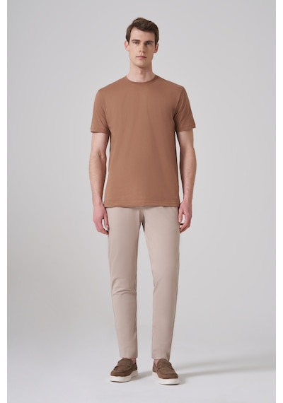 Morven Erkek Açık Kahve Basic Bisiklet Yaka Dynamic Fit Pamuk T-shirt 26yc018008411 Açık Kahve Açık Kahverengi