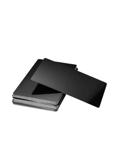 Çok Amaçlı Metal Alüminyum Levha Kart Siyah 86x54mm