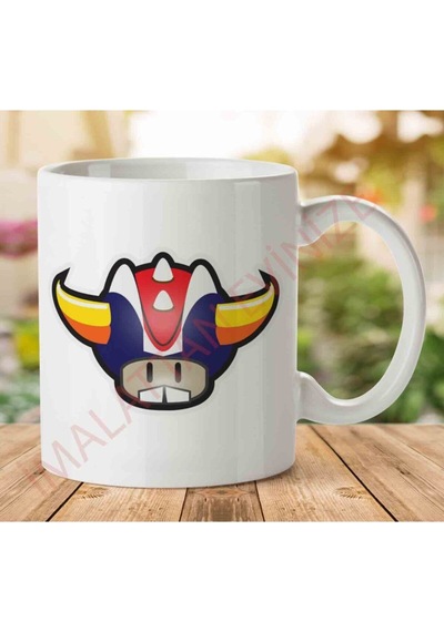 Super Mario Mushroom Grendizer Iki Tarafı Baskılı Kupa Bardak Çok Renkli
