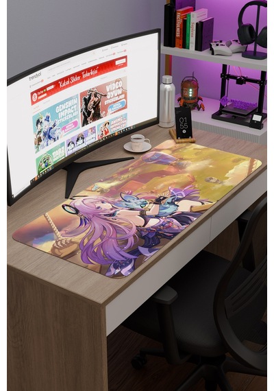 Citlali Genshin Impact Anime Gacha V1 - 90x40 Xxl Gaming Mouse Pad Fare Altlığı