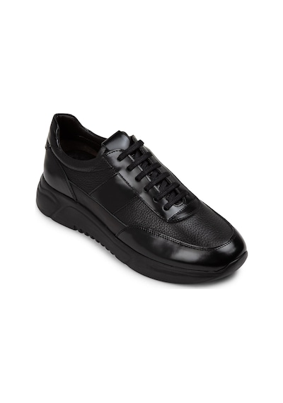 Deery Hakiki Deri Siyah Erkek Sneaker Ayakkabı - 01963Msyhe01 Siyah