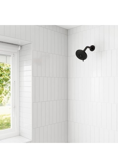 Pfister Evrensel Duş Başlığı, Duş Kolu Dahil Değil, 5 Fonksiyonlu, 1,75 Gpm, Mat Siyah Kaplama, 015ws2ut01b 000 Açık Krem
