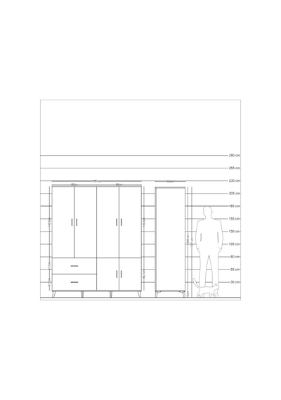 Kronos Gardrop 5 Raflı 2 Çekmeceli 2 Askılı 176x59x221 Çam-antrasit/çam Antrasit/çam Kronos Gardrop 5 Raflı 2 Çekmeceli 2 Askılı 176x59x221 Çam-antrasit/çam Antrasit/çam