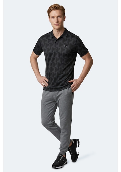 Slazenger Katarın 2 Li Set Erkek Siyah - Gri Tişört