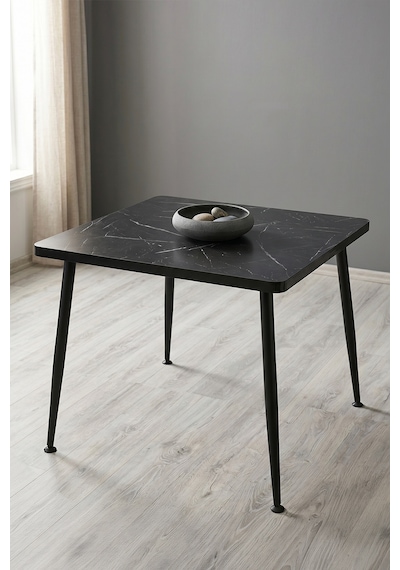 Estro Serisi Mdf Sabit 90x90 Siyah Mermer Desen Mutfak Masası Takımı 4 Adet Sandalye Siyah Mermer - Krem Estro Serisi Mdf Sabit 90x90 Siyah Mermer Desen Mutfak Masası Takımı 4 Adet Sandalye Siyah Mermer - Krem