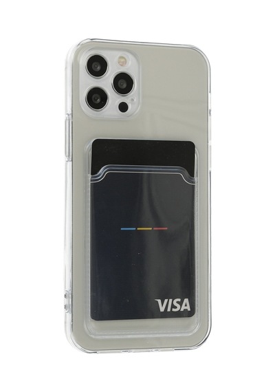 Apple iPhone Uyumlu   12 Pro Kılıf Kart Şeffaf Silikon - Şeffaf Şeffaf
