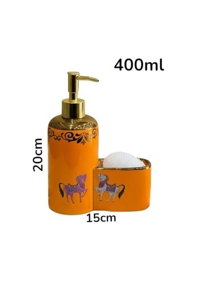 Premium Porselen Horse Sıvı Sabunluk, Süngerlik Bölmeli 47067 000 Açık Krem
