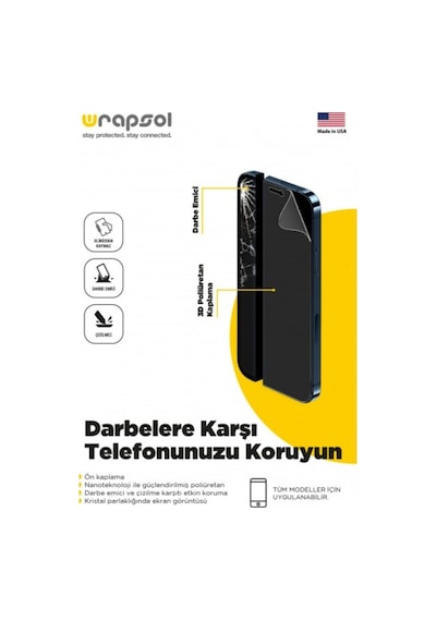 Galaxy J7 Prime Ekran Koruyucu 1+1 Ön Poliüretan Film