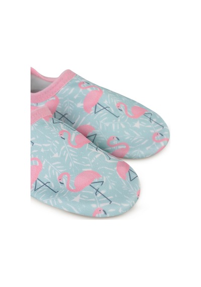Civil Girls Flamingo Baskılı Tabansız 21-25 Numara Deniz Ayakkabısı - Yeşil Mint