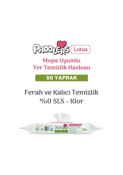 Easy Clean Lotus Çiçeği Kokulu Mopa Uyumlu Yer Temizlik Havlusu 50 Yaprak 1000'li Set