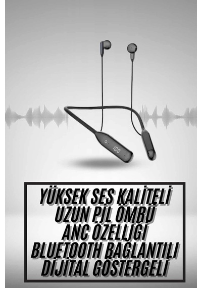 Mey Najmaddin 100 Saat Kablolu Boyun Askılı Dijital Göstergeli Bluetooth Kulaklık Najmaddin