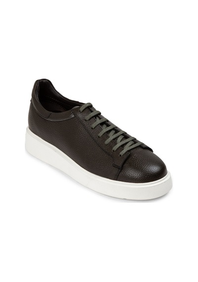Deery Hakiki Deri Haki Erkek Sneaker Ayakkabı - 01954mhake01 Haki