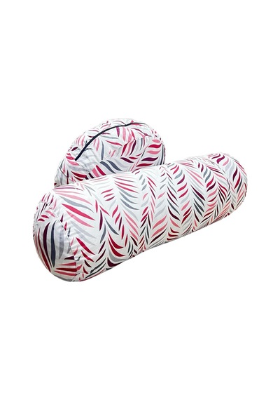 Remege Damla Desen Meditasyon Minderi Bolster Minderi İkili Set Fuşya F8