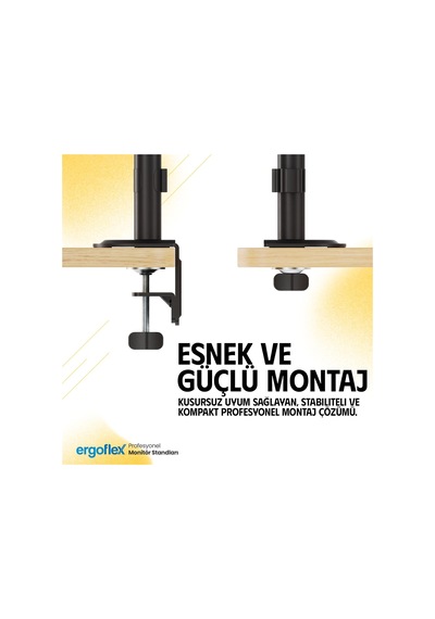 Lexroo Ef S16 Çift Kol 17-32 İnch Uyumlu Amortisörlü 2-9 Kg Monitör Standı 2026 Versiyon