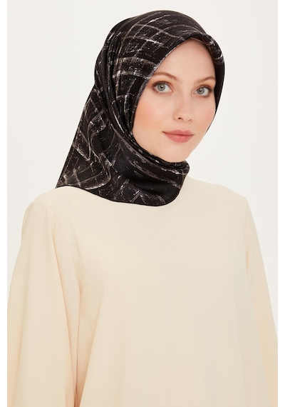 Armine İpek Eşarp 2025 Kış - 9258-05 Twill - Füme
