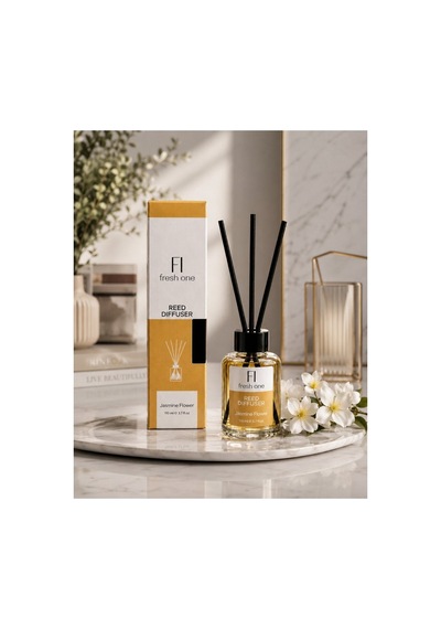Yasemin Çiçeği Jasmine Flower Çubuklu Oda Kokusu 110 Ml Kalıcı Ferah Dekoratif Ev Ofis Ortam Kokusu %100 Yayılım Çiçeksi
