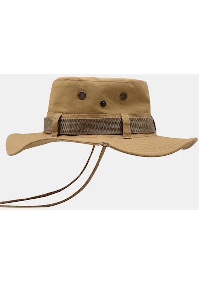 Külah Camel Outdoor Şapka Uv Korumalı Bucket Safari Şapkası - Camel