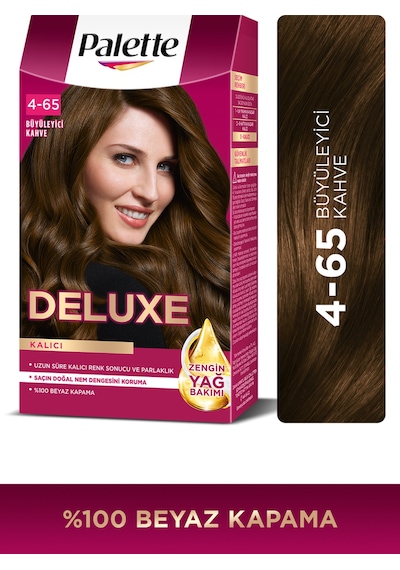 Palette Deluxe 4-65 Büyüleyici Kahve Zengin Yağ Bakımı Kit Saç Boyası Bakım Maskesi