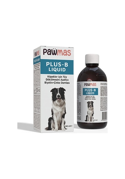 Pawmas Plus-b Liquid Köpekler İçin Tüy Dökülmesini Azaltıcı Biyotin Ve Çinko Damlası 50 Ml 295-75001.01
