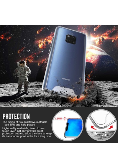 Huawei Mate 20 Pro Kilif Seffaf Sararmaz Gard Silikon 391288093