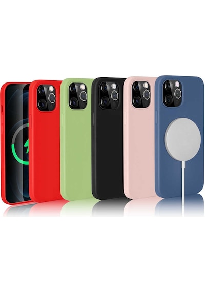 Zeyline Apple Uyumlu iPhone 13 Pro Zore Silksafe Wireless Kapak-kırmızı