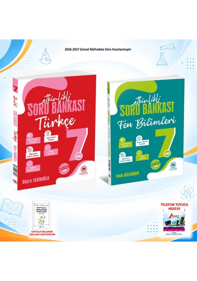 Çanta Yayınları 2026-2027 7. Sınıf Tüm Dersler 2 Kitap Türkçe-fen Soru Set