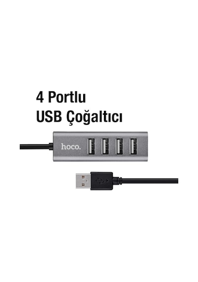 Hoco Hb1 80cm Kablolu 4 Portlu Usb Çoğaltıcı Hub Adaptör