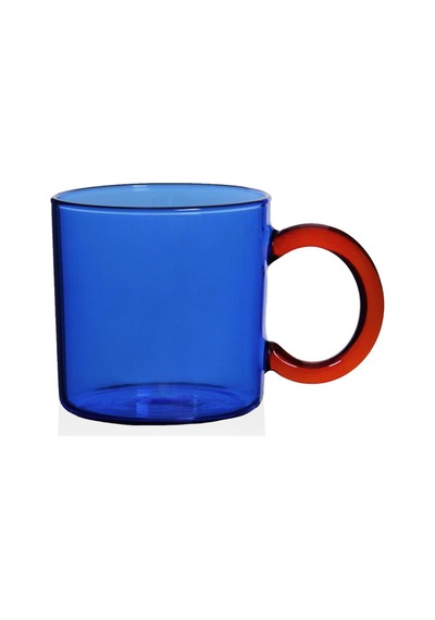The Mia Renkli Cam Kupa Mavi 250 Ml