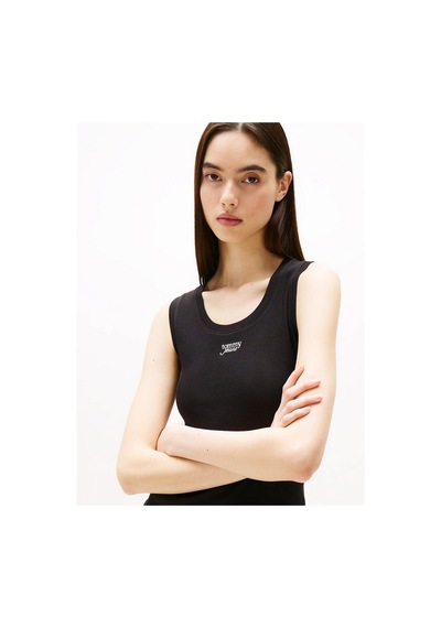 Tommy Hılfıger Kadın T-shırt Dw0dw21369-bds SIYAH