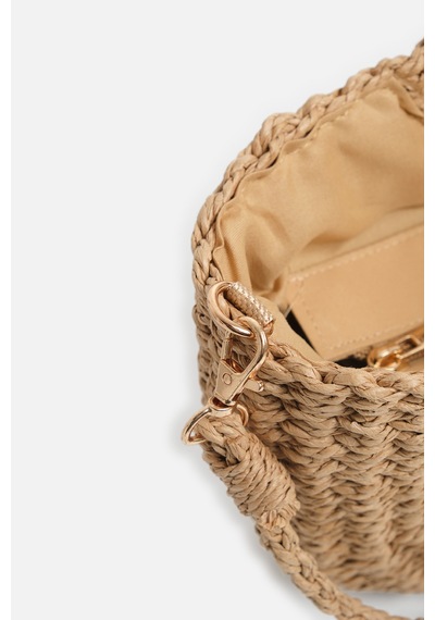 K&s Çapraz Askılı Hasır Çanta Camel