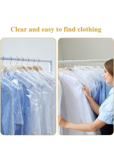 Şeffaf Elbise Koruma Kılıfı -60 120-10 Adet, Ceket, Kazak, Tshirt Naylon Poşeti