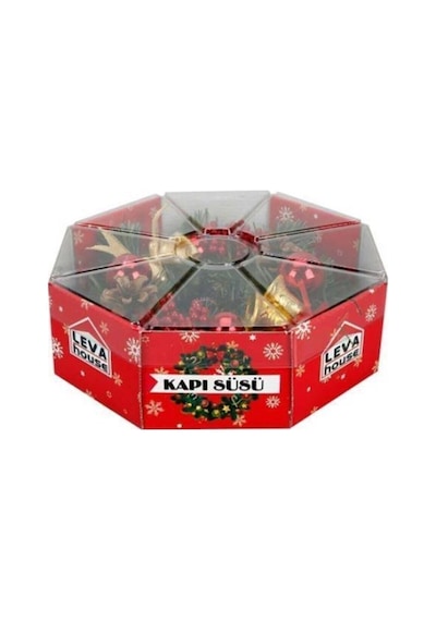Leva House Yılbaşı Kapı Süsü Kapı Çelengi 24 cm