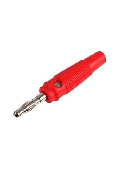 Banana Fiş 4 MM Yandan Geçmeli Yaylı Kırmızı