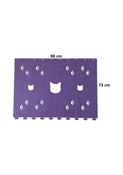 Kedi Oyuncağı Tüneli 1. Kalite 3mm Keçeden Geçmeli Kedi Ve Pati Figürlü 9 Renk A8