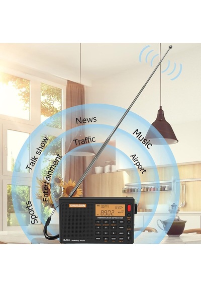 Sıhuadon R-108 Radyo Fm Stereo Dijital Taşınabilir Radyo Am Sw Hava Radyo Alıcısı