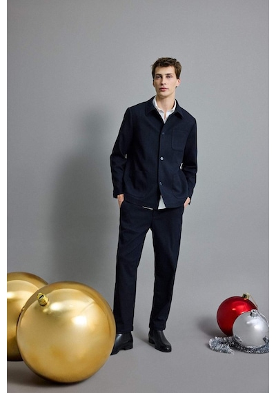 Defacto Relax Fit Pamuk Astarlı Twill Blazer Ceket G5899ax25wnnv86 Lacivert-nv86