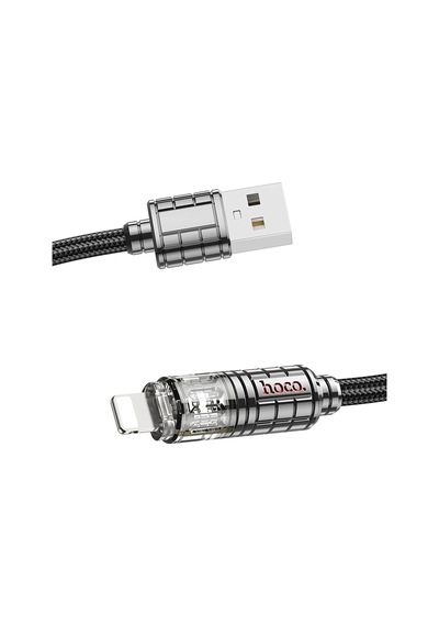 Hoco. U122 1.2m Lantern Usb To Lightning Şarj Data Kablosu - Siyah