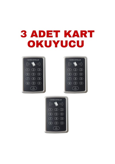 Sr-204 Em Proximity Kart Okuyucu 125 Khz Şifreli Geçiş Kontrol Sistemi 1000 Kullanıcı 3 Adet