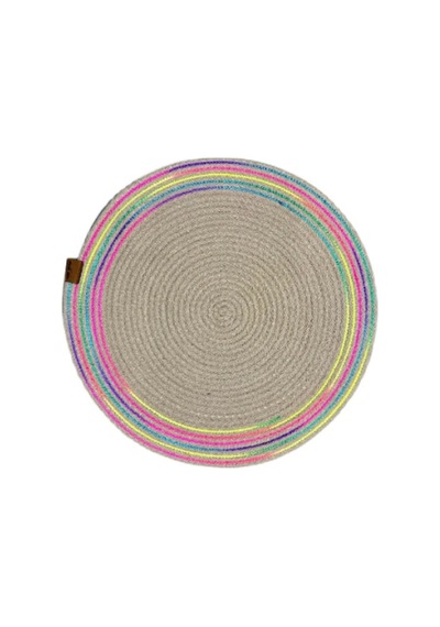 Periboia Decohandy 39cm Neon Renkli Şeritli Jüt Örme Supla Amerik