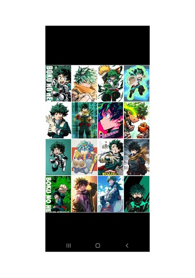 Boku No Hero Desenli Tasarım 16' L Fotokart Seti
