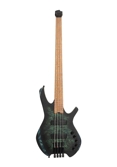 Cort Space4sdg Headless 4 Telli Bas Gitar - Star Dust Green Profesyonel Space Serisi Hafif Gövde, Özel Köprü Sistemi, Aktif Eq Ve Göz Alıcı Kristal Bitiş