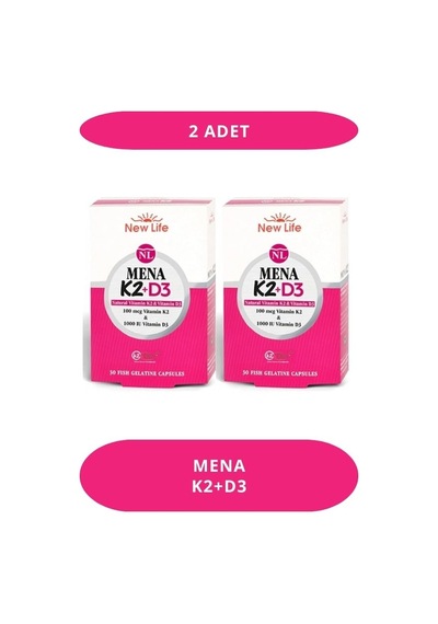 New Life Mena K2 D3 Vitamini 30 Kapsül 2 Adet