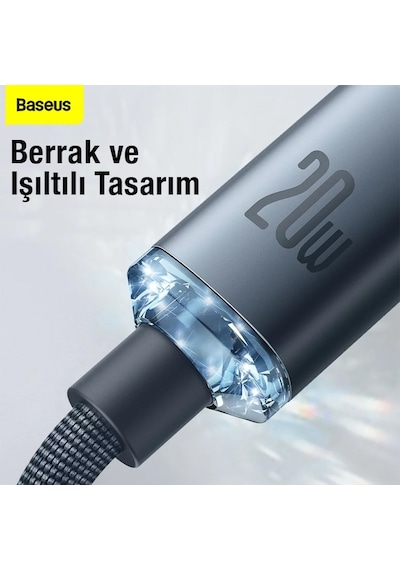 Baseus Crystal Shine Series Type-C to Lightning Şarj Kablosu 1.2m