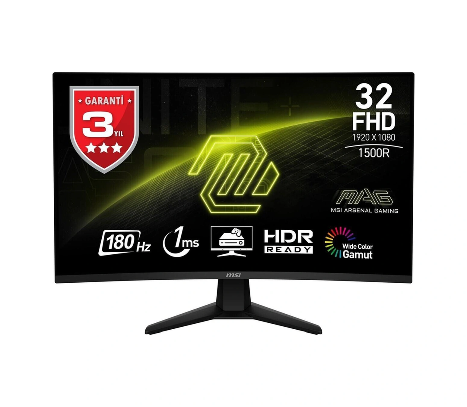 31.5 Mag 32c6 Curved 1500r Va 2560x1440 Fhd 16:9 180hz 1ms Freesync Premıum Gamıng Monıtor-115429