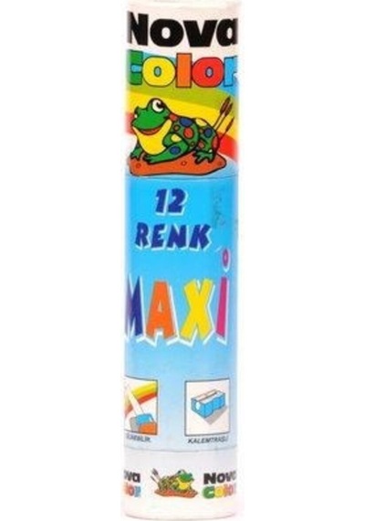 Mum Pastel Boya Maxi Karton Tüp 12 Li Nc-2113 Çok Renkli