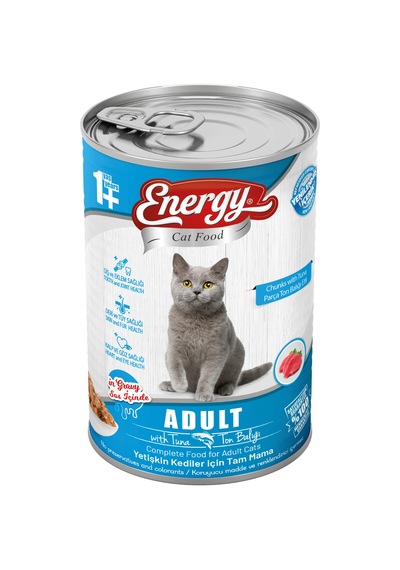 Energy Ton Balıklı Yetişkin Kedi Maması 10 x 415 G